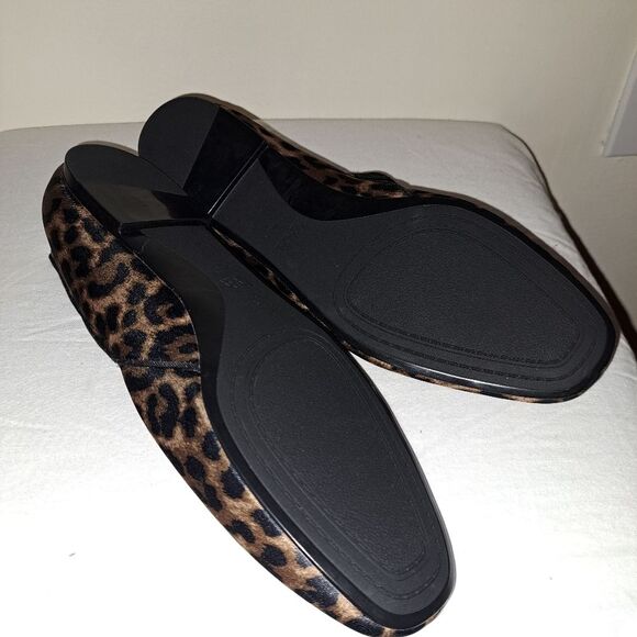 ZARA FABRIC ANIMAL PRINT BALLET FLATS with BUCKLE Rounded Toe Size 40 - Picture 8 of 12